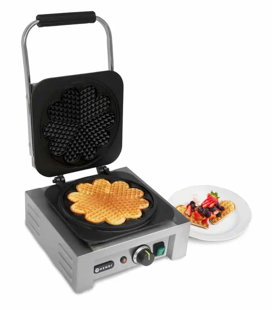 Hjerteformet vaffeljern, 230v/2200w, non-stick - Billede 7