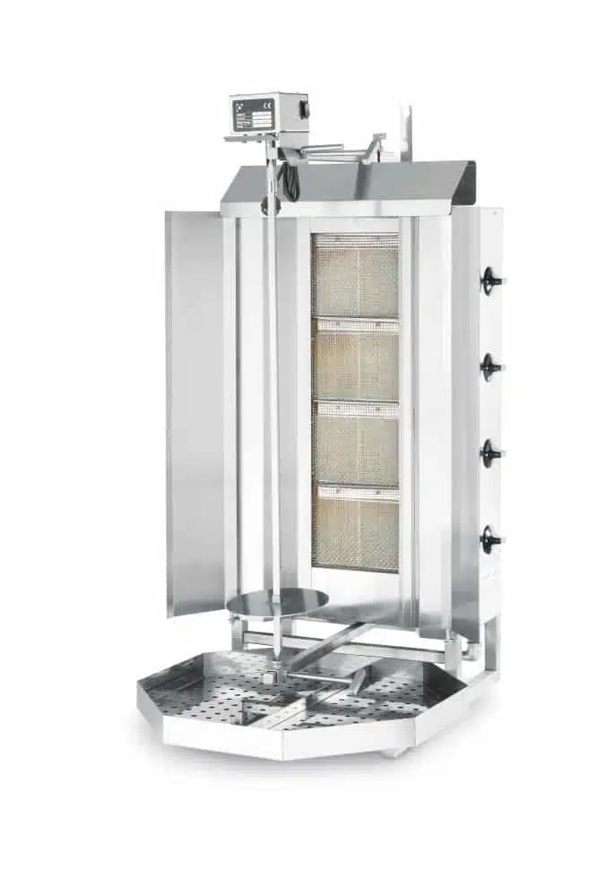 Professionel kebab grill på gas, 12kw, 3 brændere