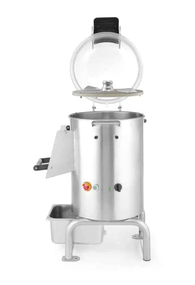 Professionel kartoffelskræller, 10 kg, 230v/750w, rustfrit stål - Billede 4