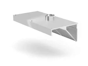 Vægmonteret emhætte, Profi Line, med LED belysning, 1000x700x(H)450mm, rustfrit stål
