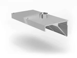 Vægmonteret emhætte, Profi Line, med LED lys, 1200x700x(H)450mm, rustfrit stål