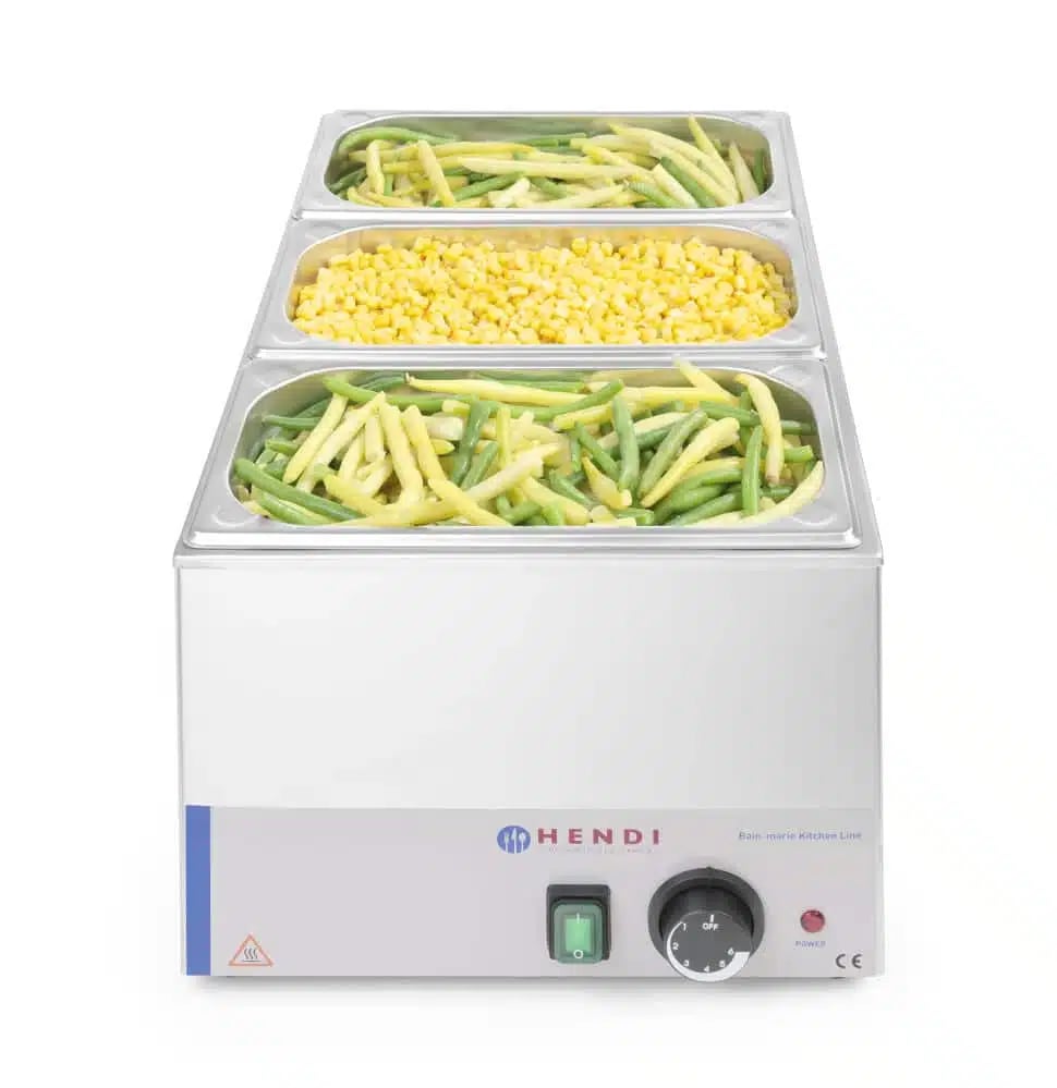 Kitchen Line bain-marie, 230V/1200W, 340x540x(H)250mm, GN 1/1 beholder, rustfrit stål - Billede 3
