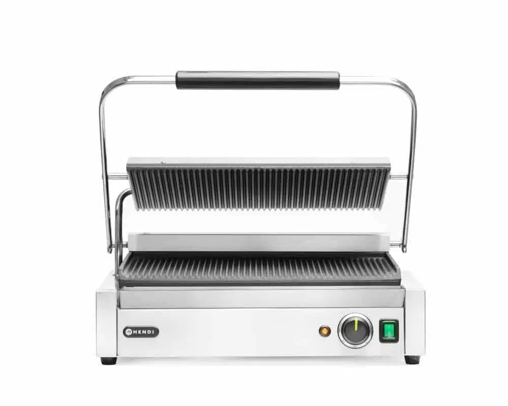 Xl panini kontaktgrill, 2700w, 230v, ribbet grillflade - Billede 6