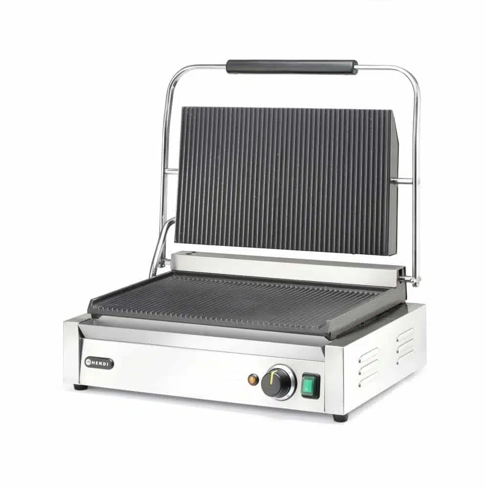 Xl panini kontaktgrill, 2700w, 230v, ribbet grillflade - Billede 4