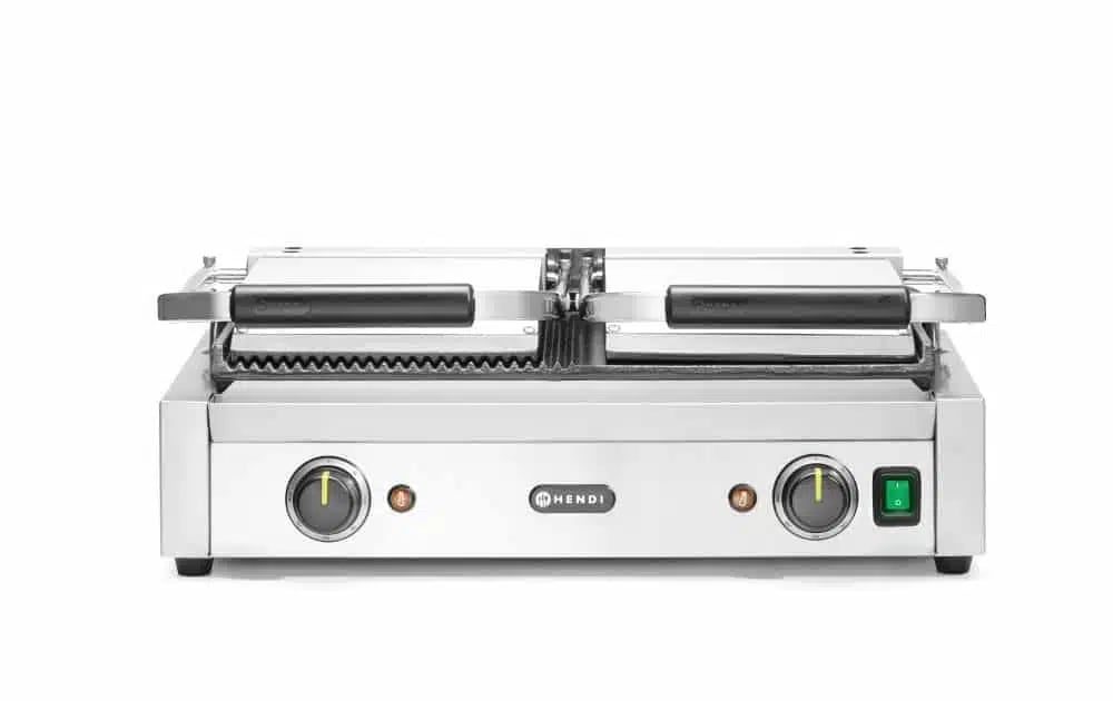 Dobbelt kontaktgrill, halvglatt, halvribbet, 230v/3600w - Billede 4