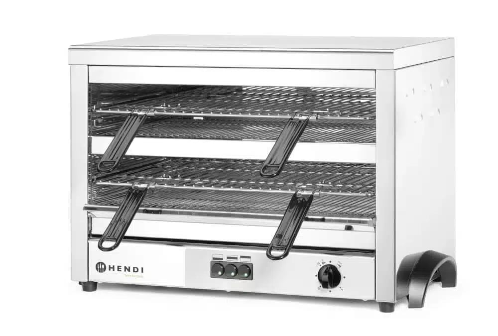 Quartz Salamander MAXI GN 1/1, 400V/4500W, 685x396x(H)452mm, med 9 varmelegemer, stålbeskyttelse og rustfrit stålhus - Billede 2