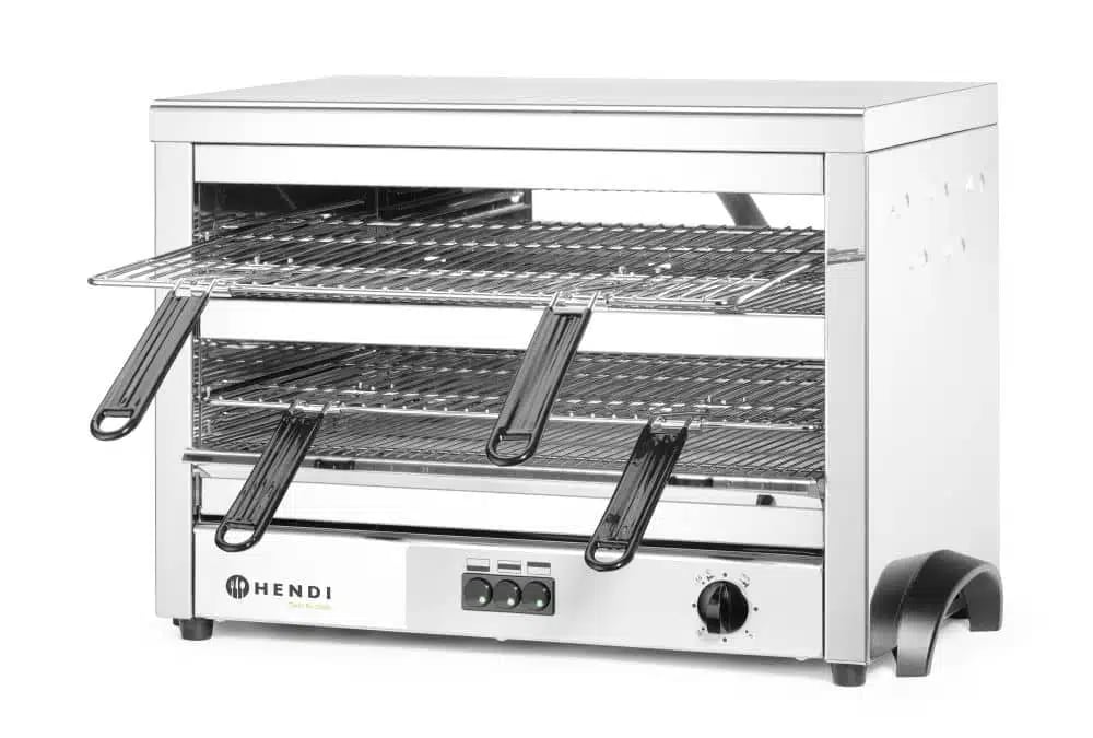 Quartz Salamander MAXI GN 1/1, 400V/4500W, 685x396x(H)452mm, med 9 varmelegemer, stålbeskyttelse og rustfrit stålhus - Billede 3