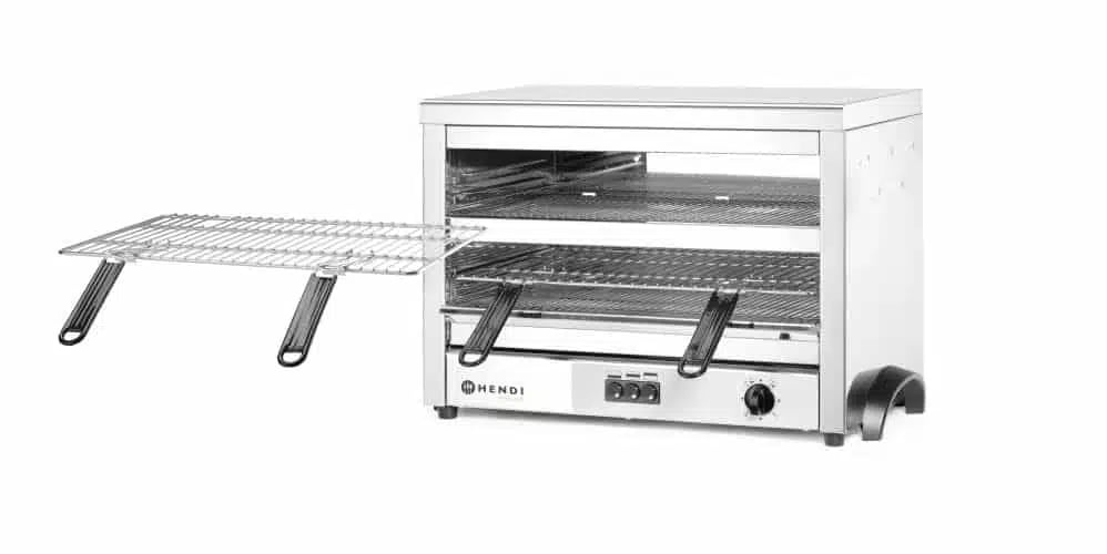 Quartz Salamander MAXI GN 1/1, 400V/4500W, 685x396x(H)452mm, med 9 varmelegemer, stålbeskyttelse og rustfrit stålhus - Billede 4