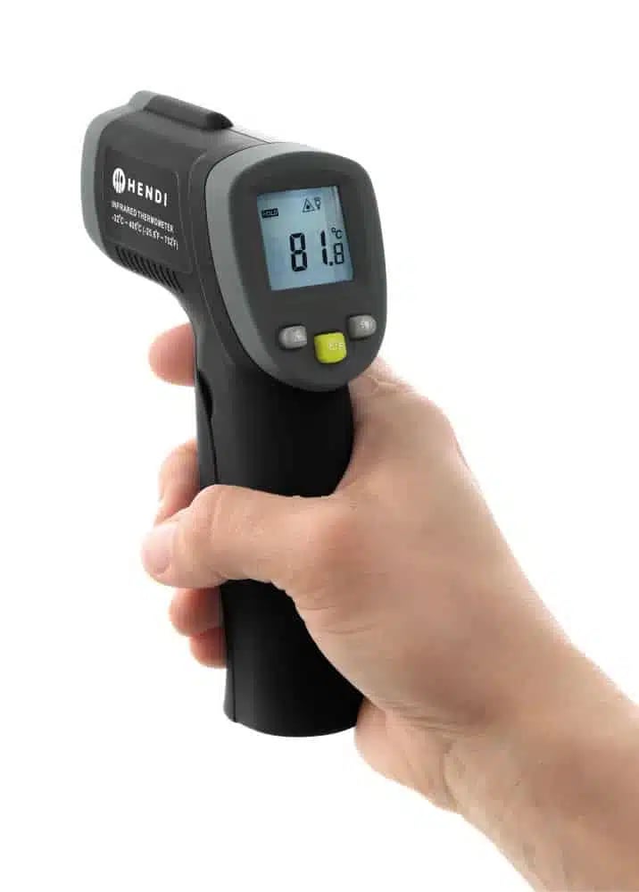 Infrarød termometer, 37x70x150mm, med laserpeger og låsefunktion - Billede 2