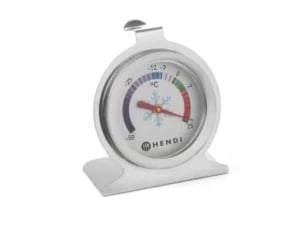 Køleskabstermometer, 60x40x(H)70mm, temperaturområde -50°C til +25°C, rustfrit stål