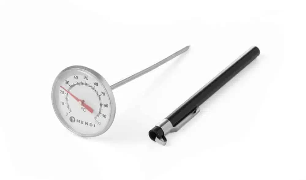 Lomme-termometer, ø44.5x(H)140mm, temperaturområde 0-100°C, rustfrit stål
