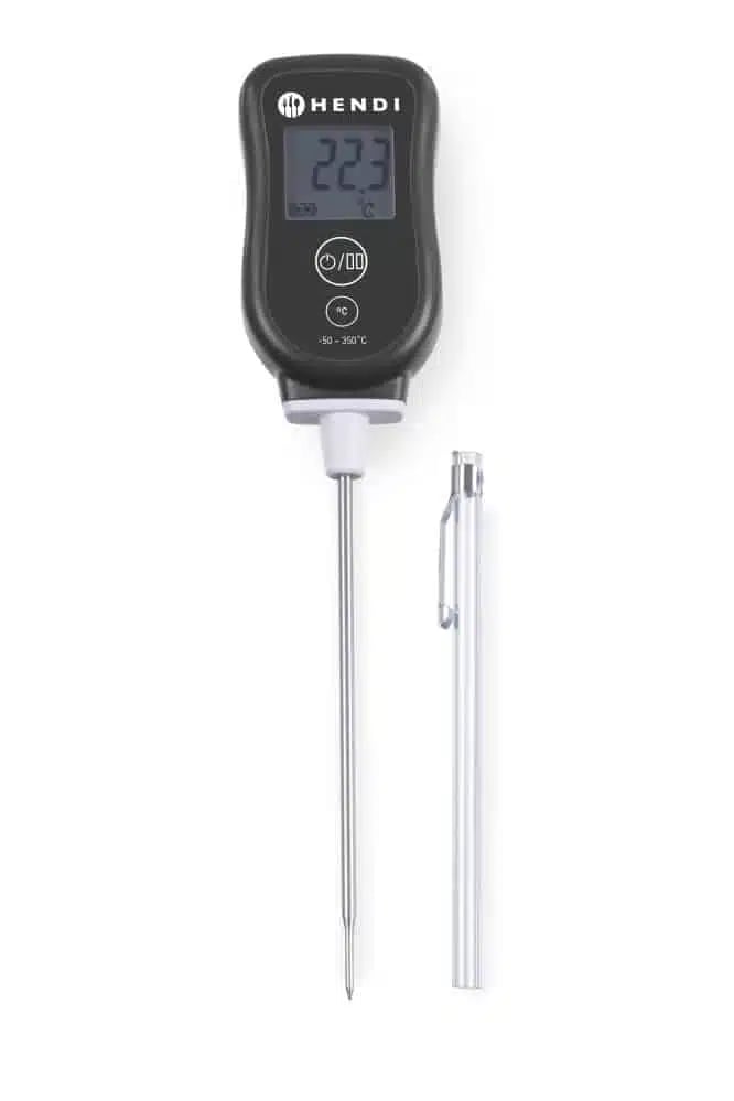 Hurtig respons termometer, 204x42x(H)20mm, vandtæt, måleområde -50ºC til 350ºC