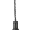 Justerbar varmelampe i sort, 250w