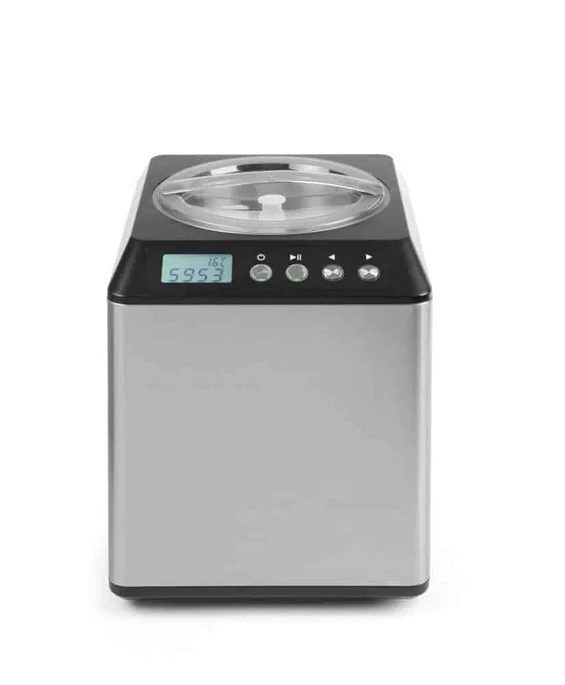 Is-maskine, 230V/180W, 272x315x(H)362mm, ideel til is, sorbet og frossen yoghurt. 2L rustfrit stål beholder.