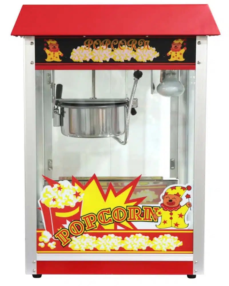 Popcornmaskine, sort, 230V/1500W, 560x420x(H)770mm, robust aluminiumsramme, glasdør, varmebestandige håndtag, belysning indeni, varmebund, cyklustid ca. 2 min. - Billede 5