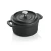 Mini cocotte i sort støbejern