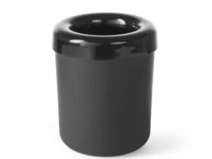 Sort bordsskraldespand eller bestikholder, ø130x(h)160mm, rustfrit stål