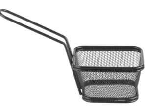 Sorte, stabelbare mini friturekurve, 105x90x60mm