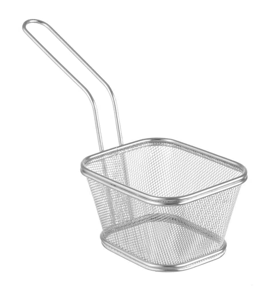 Sorte, stabelbare mini-friturekurve, 130x115x80mm, mat finish - Billede 2