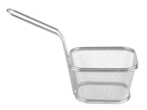 Sorte, stabelbare mini-friturekurve, 130x115x80mm, mat finish
