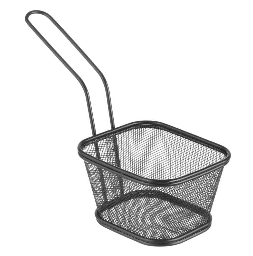 Sorte, stabelbare mini-friturekurve, 130x115x(h)80mm - ikke til madkontakt - Billede 2