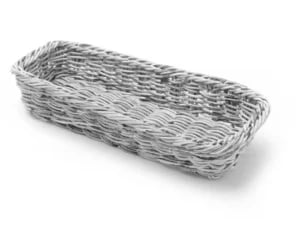 Bestikbakke i lys grå, 270x100x45mm