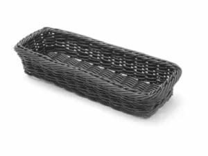 Sort bestikbakke, 270x100x45mm.
