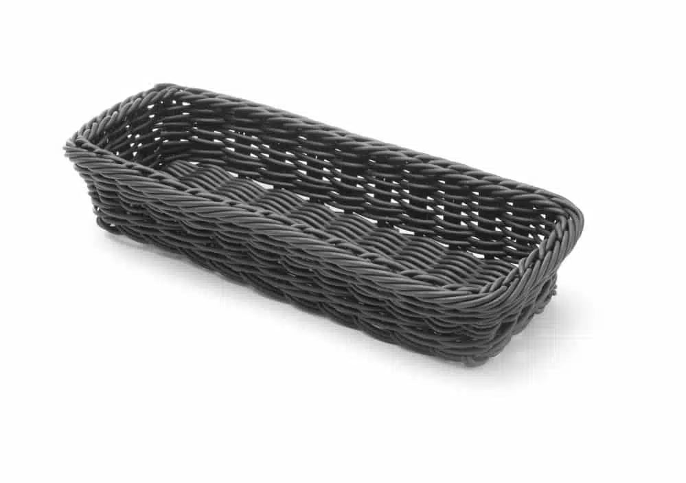 Sort bestikbakke, 270x100x45mm.