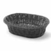 Sort oval brødkurv, 250x190x65mm