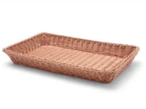 Brødkurv i gn-størrelse, rustfrit stålforstærket, 530x325x(h)65mm