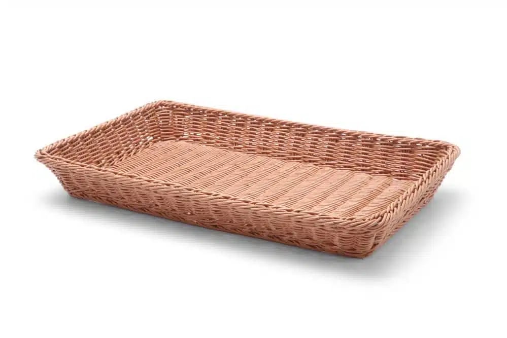 Brødkurv i gn-størrelse, rustfrit stålforstærket, 530x325x(h)65mm