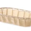 Oval brødkurv med rustfrit stålramme, 225x110x60mm