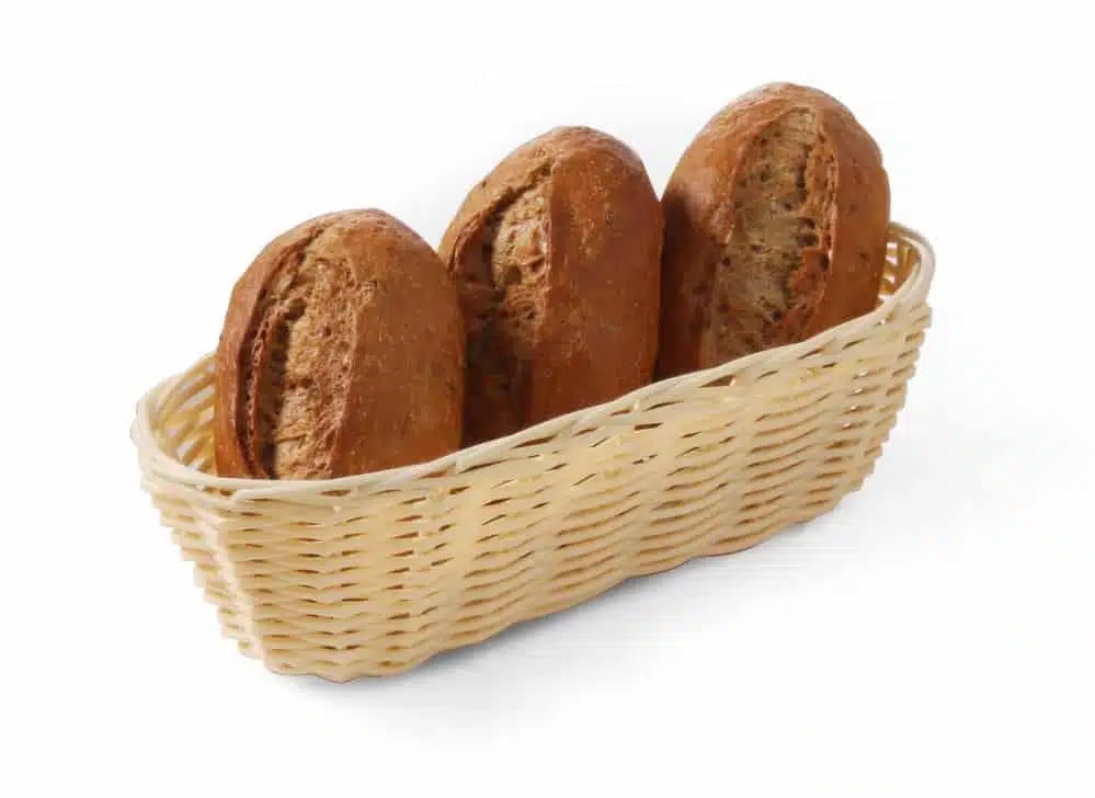 Oval brødkurv med rustfrit stålramme, 225x110x60mm - Billede 2