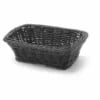 Sort brødkurv i polyrattan, 190x130x60mm