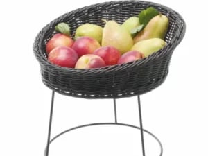Serveringskurv i polypropylen, ø250x(h)265mm, sæt af 6 - Billede 2