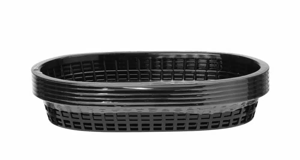 Sorte serveringskurve i fastfood-stil, 6 stk., 275x175x(h)38mm, polyrattan - Billede 5