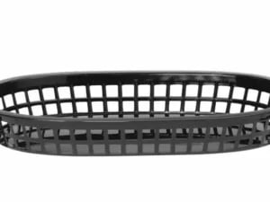 Sorte serveringskurve i fastfood-stil, 6 stk., 275x175x(h)38mm, polyrattan