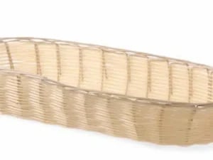Oval brødkurv med rustfrit stålramme, 375x140x70mm, flere farver