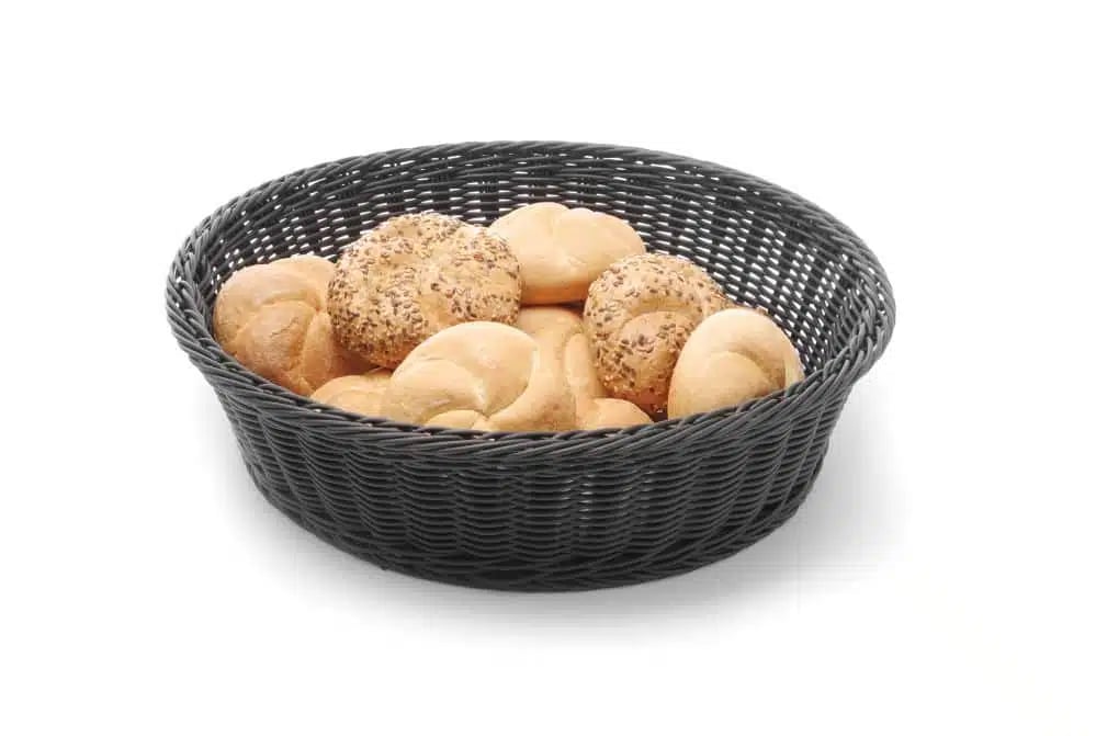 Rund brød kurv i brun, ø400x(h)90mm - Billede 3