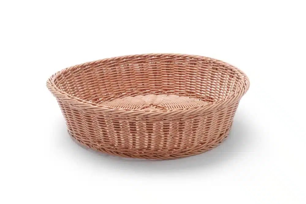 Rund brød kurv i brun, ø400x(h)90mm