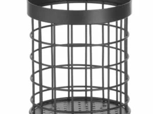 Sort bestikkurv, ø120x(h)150mm, mat finish