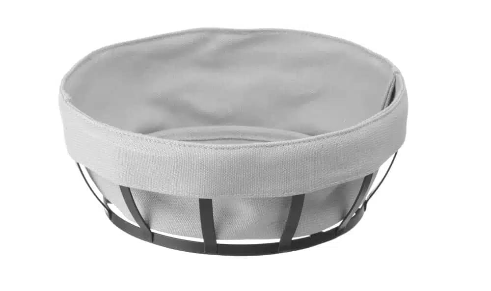 Brødkurv rund m. vaskbar stofpose Diam220 mm