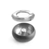 Sort askebæger i skålform, ø105x(h)58mm.