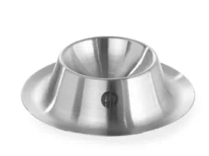 Hvide æggebægre i abs plast - 6 stk, ø85x(h)15mm