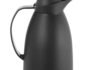 Termokande med glas indvendig flaske, 1L, Sort, ø140x(H)268mm, Hendi