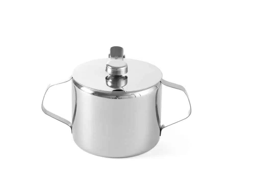 Sukkerskål, Hendi, 0,3L, ø85x(H)80mm, med hængslet låg