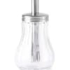 Sukkerdispenser i glas, 0,2l, rustfrit stål håndtag, ø80xh140mm