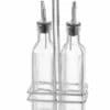 Olivenolie og eddike sæt, 2x0,237l, 0,47l, 115x60x(h)325mm, glas med rustfrit stål låg