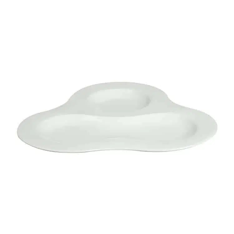Saturno White Skål tapas m/3-rum 24cm. - 1 stk. på lager