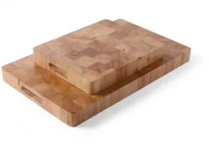 Skærebræt, GN 1/1, Gummitræ, 530x325x(H)45mm, med håndtag
